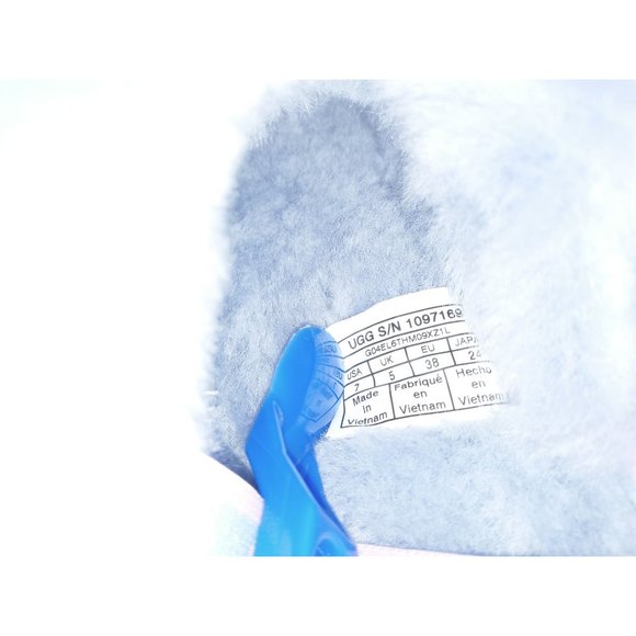 UGG Fluff Yeah Sling Back 1097169 Pink Blue Purple Women 7 Sandal Sheep Shoe New - Picture 5 of 11